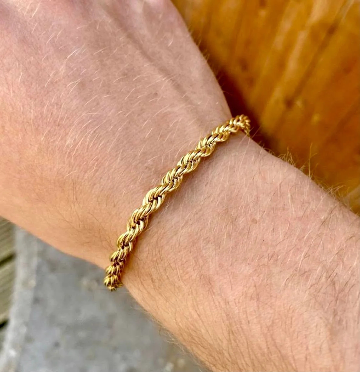 mens gold bracelets 18k