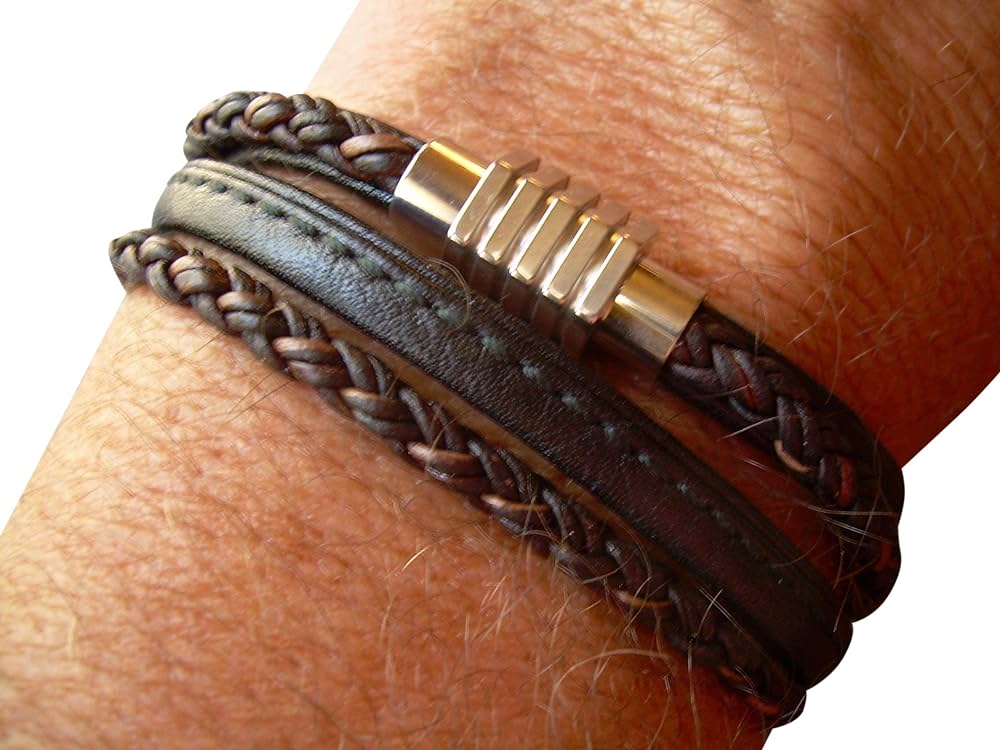 mens bracelets leather