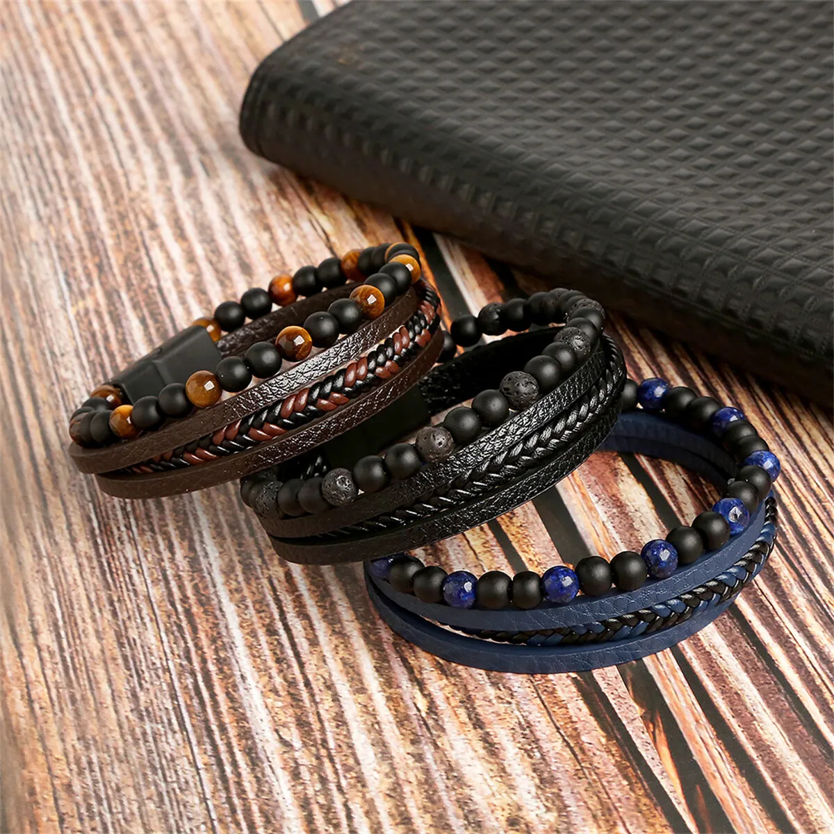 mens bracelets leather